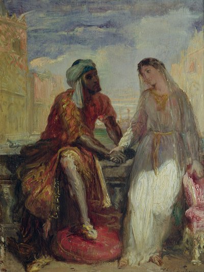 Otelo y Desdémona en Venecia, 1850 de Théodore Chassériau